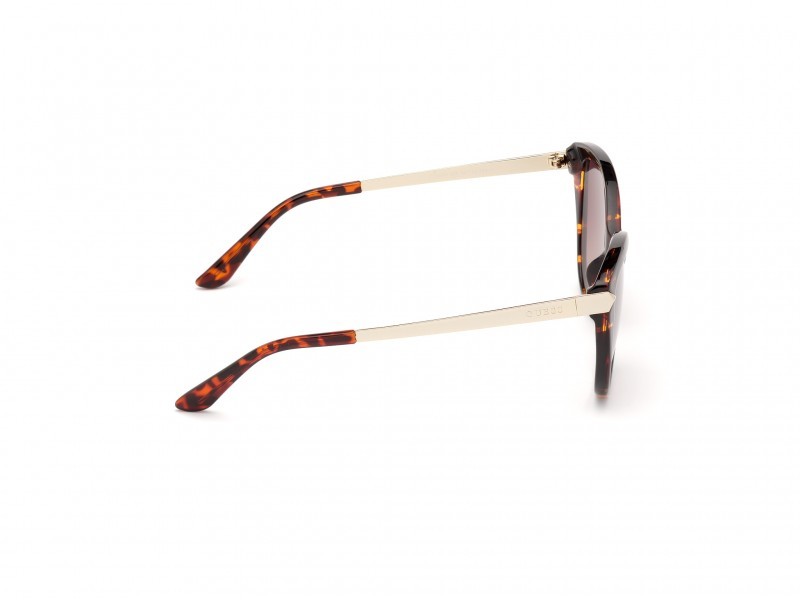 Occhiali da sole Guess GU7658 (52F) colore avana scura forma cat eye lenti marrone grad.