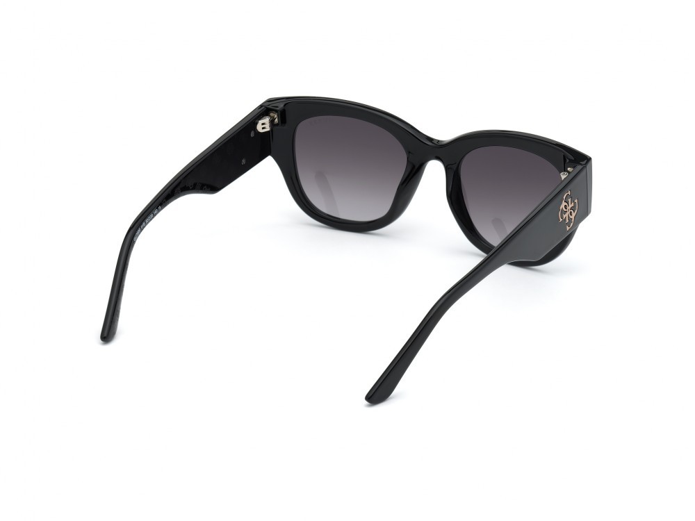 Occhiali da sole Guess GU7680 (01B) colore nero lucido  forma farfalla lenti fumo grad.