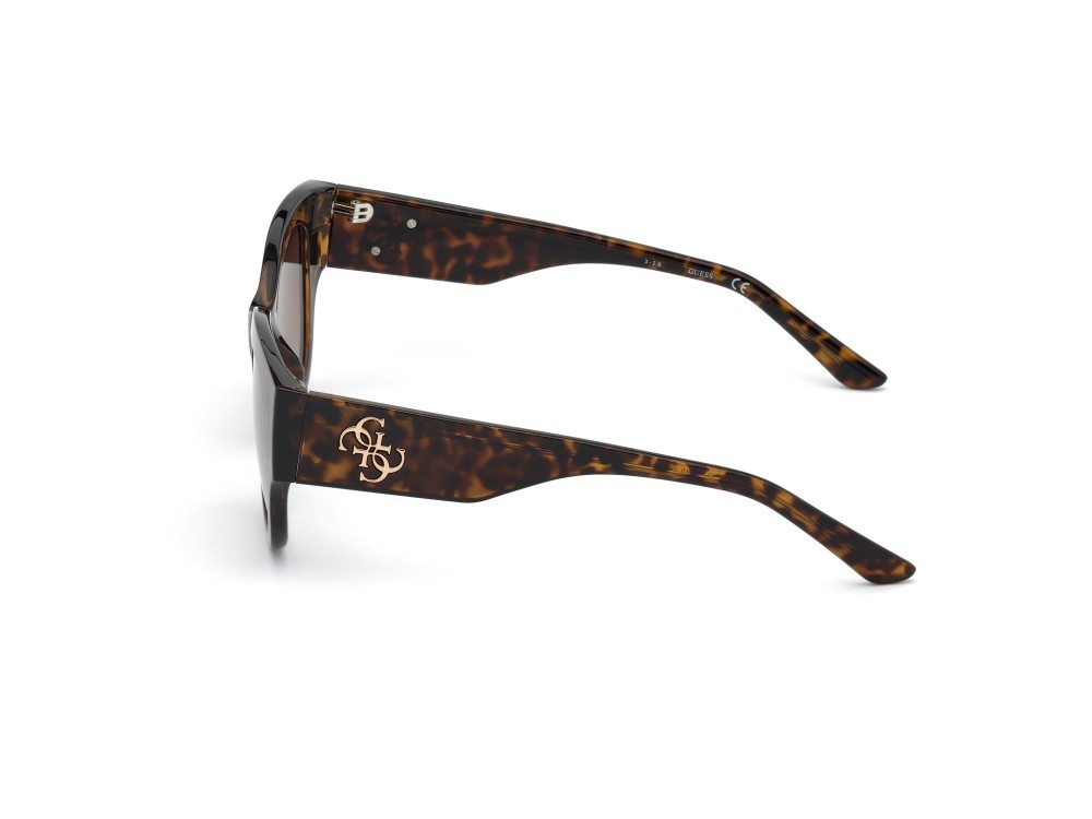 Occhiali da sole Guess GU7680 (52F) colore avana scura forma farfalla lenti marrone grad.