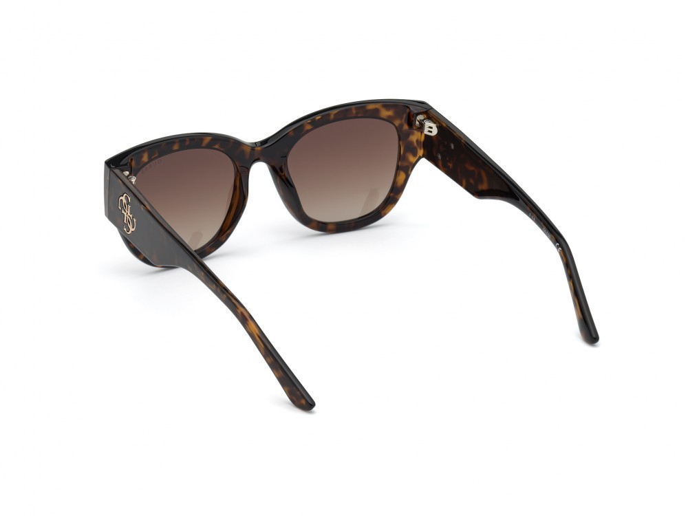Occhiali da sole Guess GU7680 (52F) colore avana scura forma farfalla lenti marrone grad.