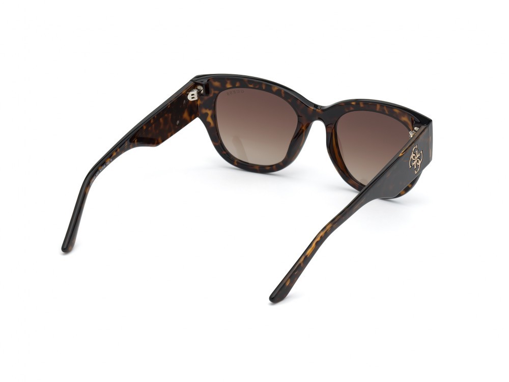 Occhiali da sole Guess GU7680 (52F) colore avana scura forma farfalla lenti marrone grad.