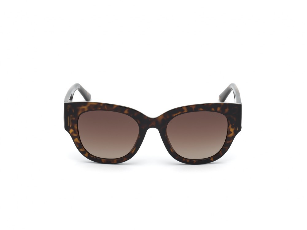 Occhiali da sole Guess GU7680 (52F) colore avana scura forma farfalla lenti marrone grad.