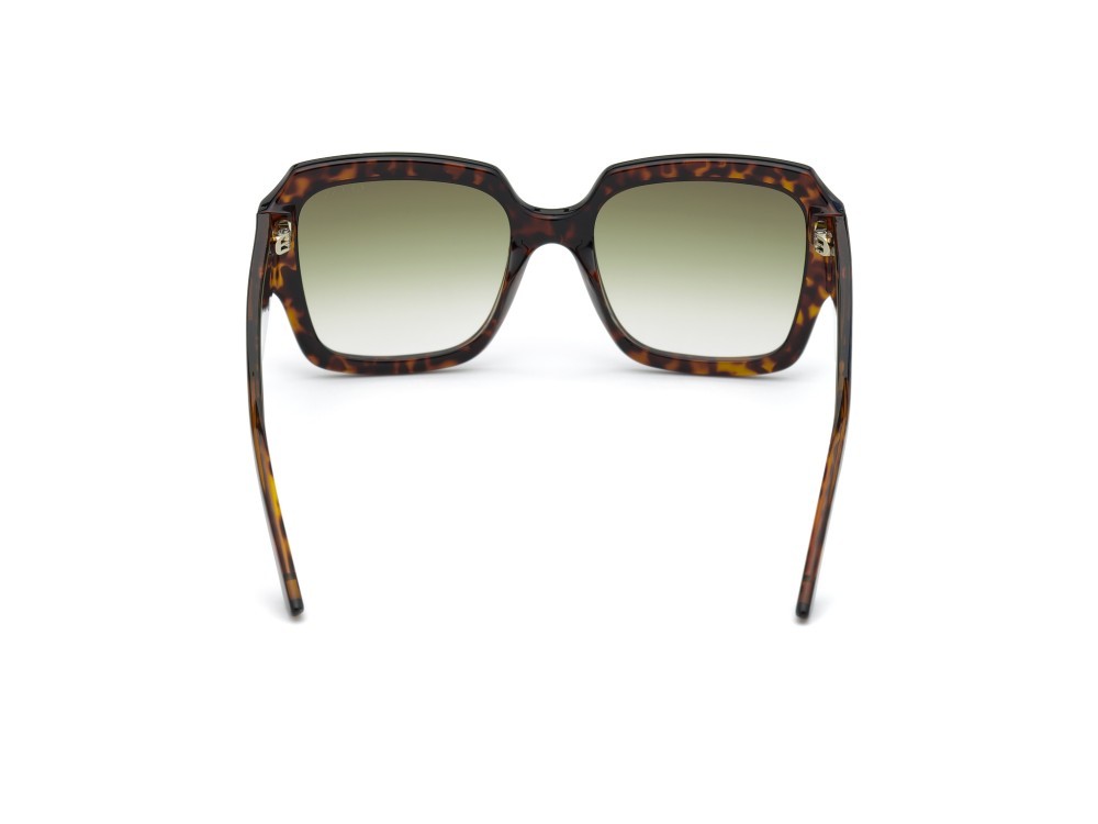Occhiali da sole Guess GU7681 (52P) colore avana scura forma quadrato lenti verde sfumato
