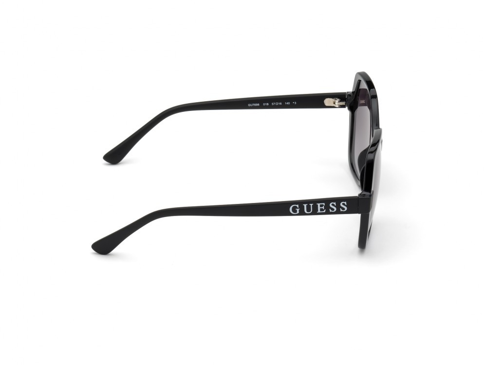 Occhiali da sole Guess GU7698 (01B) colore nero lucido  forma geometrico lenti fumo grad.