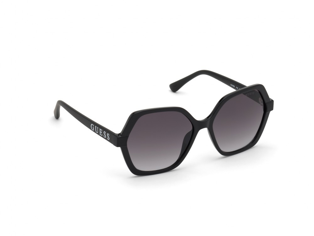 Occhiali da sole Guess GU7698 (01B) colore nero lucido  forma geometrico lenti fumo grad.