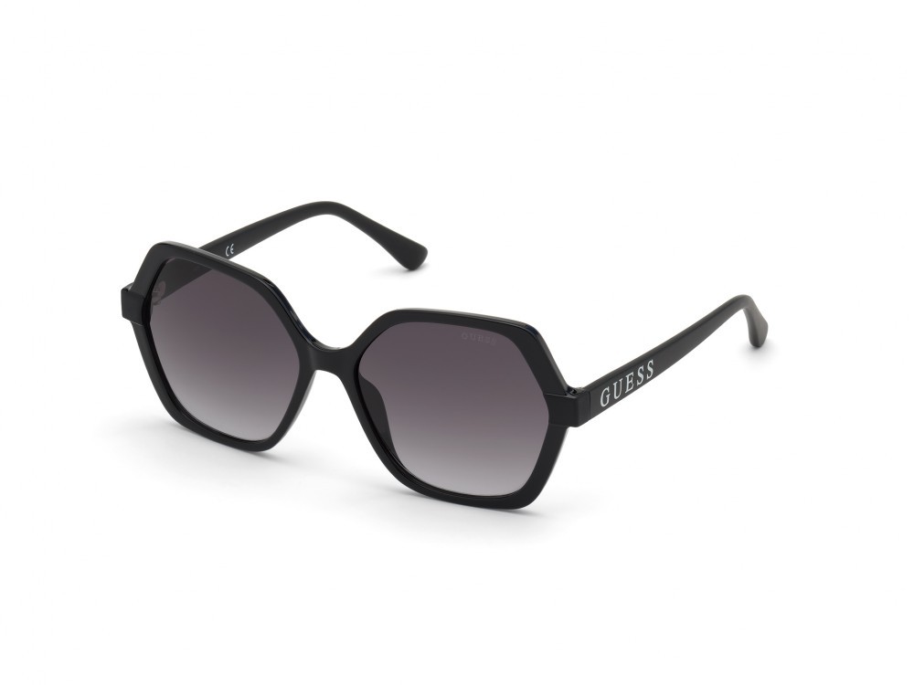 Occhiali da sole Guess GU7698 (01B) colore nero lucido  forma geometrico lenti fumo grad.