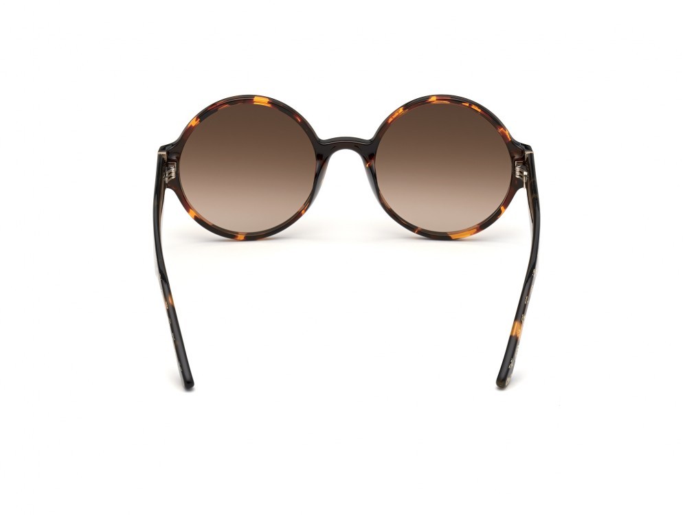 Occhiali da sole Guess GU7722 (52G) colore avana scura forma rotondo lenti marrone specchiato