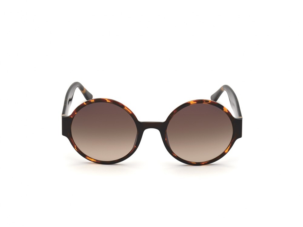 Occhiali da sole Guess GU7722 (52G) colore avana scura forma rotondo lenti marrone specchiato