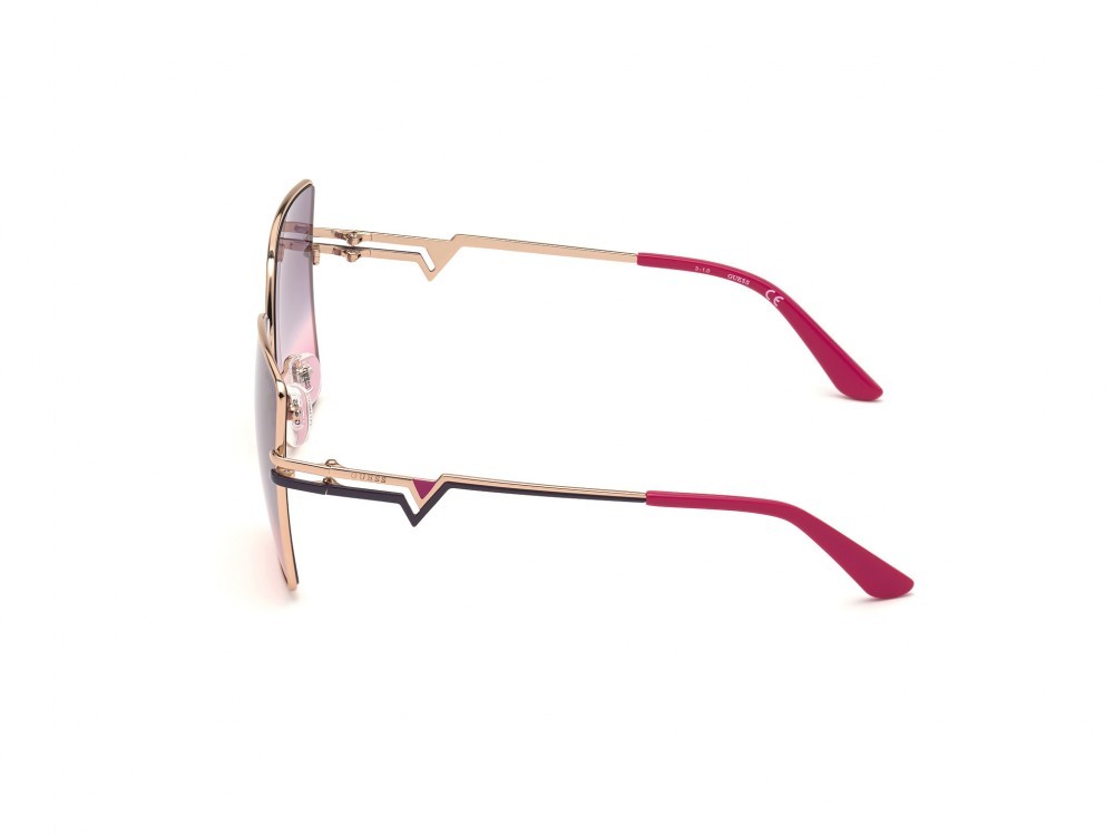 Sonnenbrillen Guess GU7733 (28F) farbe oro rosè lucido form quadratisch gläser marrone grad.