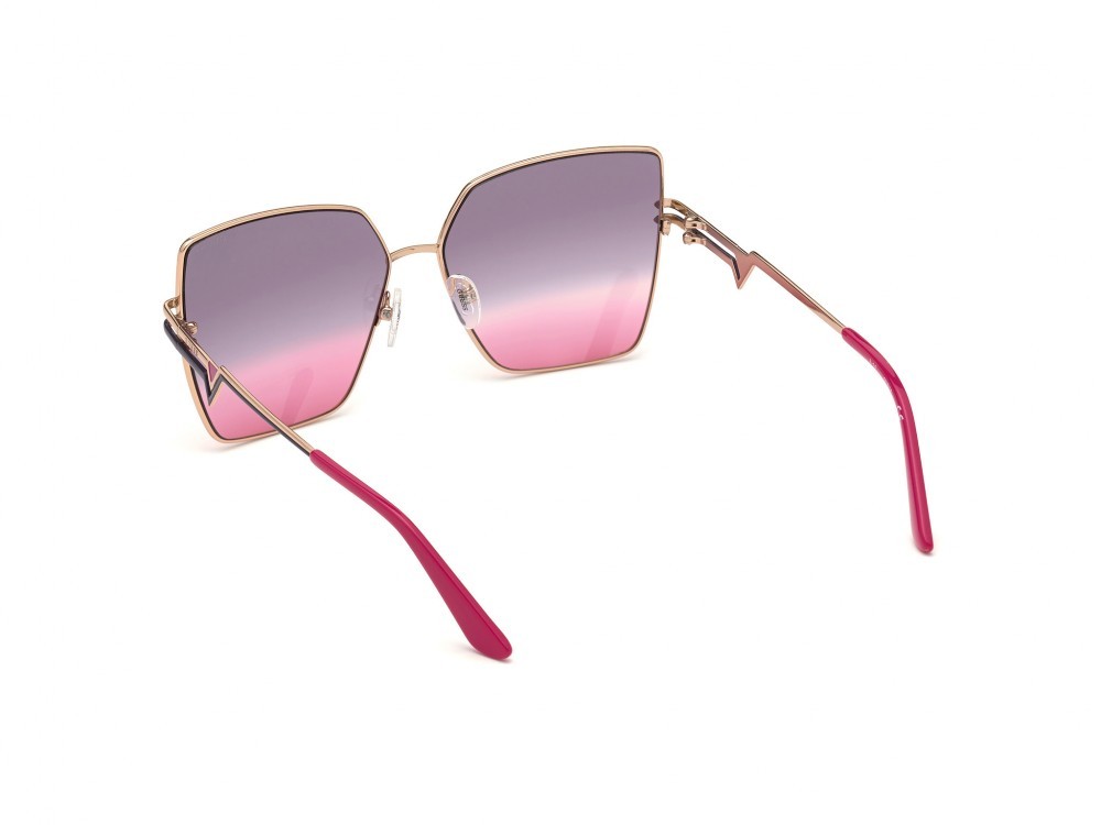 Sonnenbrillen Guess GU7733 (28F) farbe oro rosè lucido form quadratisch gläser marrone grad.