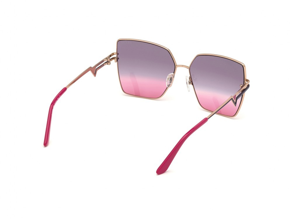 Sonnenbrillen Guess GU7733 (28F) farbe oro rosè lucido form quadratisch gläser marrone grad.