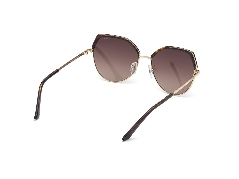 Occhiali da sole Guess GU7736 (52F) colore avana scura forma geometrico lenti marrone grad.