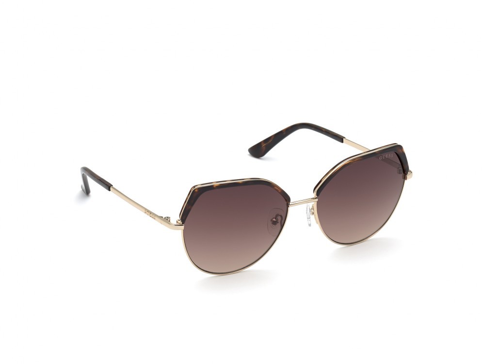 Occhiali da sole Guess GU7736 (52F) colore avana scura forma geometrico lenti marrone grad.