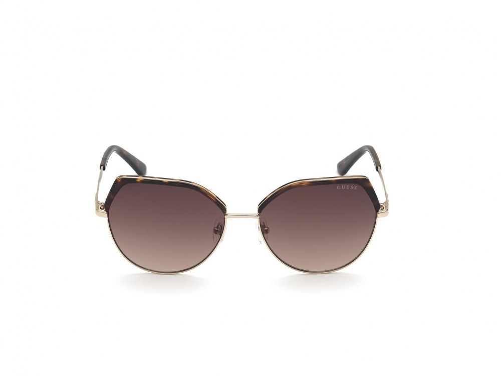 Occhiali da sole Guess GU7736 (52F) colore avana scura forma geometrico lenti marrone grad.