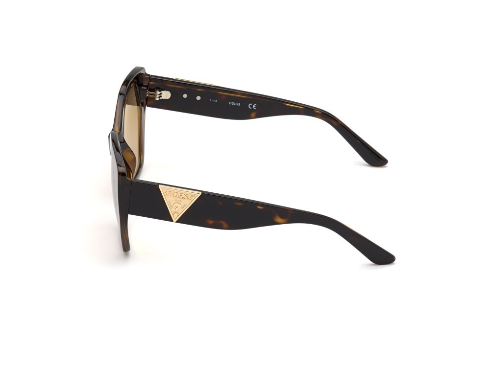 Occhiali da sole Guess GU7741 (52G) colore avana scura forma geometrico lenti marrone specchiato