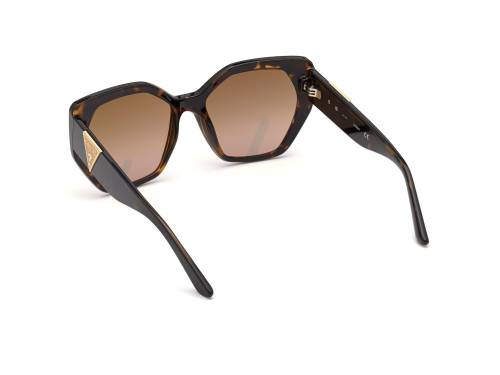 Occhiali da sole Guess GU7741 (52G) colore avana scura forma geometrico lenti marrone specchiato