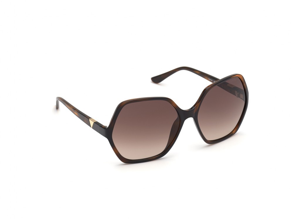 Occhiali da sole Guess GU7747 (52F) colore avana scura forma geometrico lenti marrone grad.