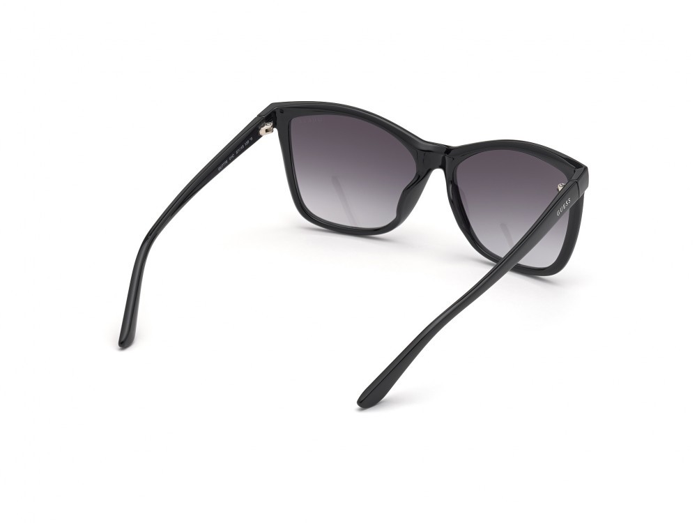 Occhiali da sole Guess GU7779 (01C) colore nero lucido forma quadrato lenti fumo specchiato