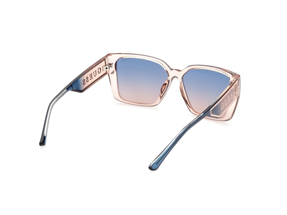 Sonnenbrillen Guess GU7818 (57W) farbe beige lucido form quadratisch gläser blu grad.