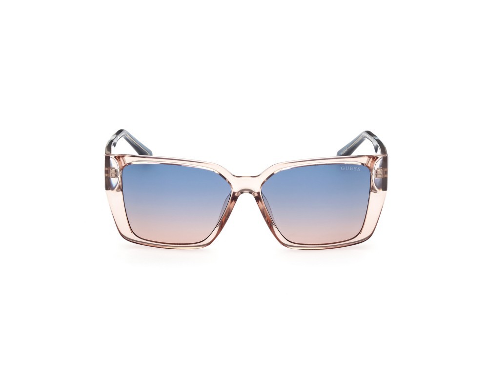 Sonnenbrillen Guess GU7818 (57W) farbe beige lucido form quadratisch gläser blu grad.