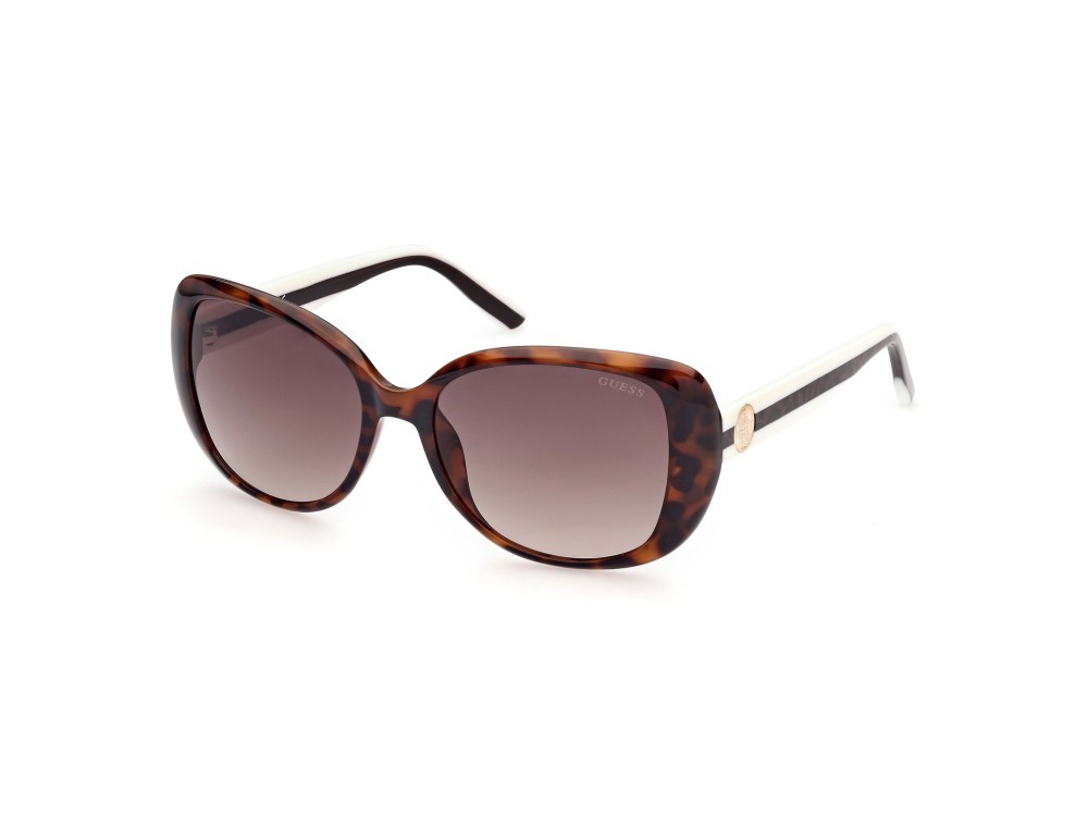 Occhiali da sole Guess GU7822 (53F) colore avana bionda forma quadrato lenti marrone grad.