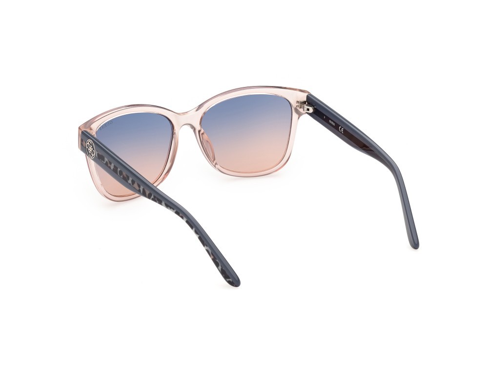 Occhiali da sole Guess GU7823 (57W) colore beige lucido forma quadrato lenti blu grad.