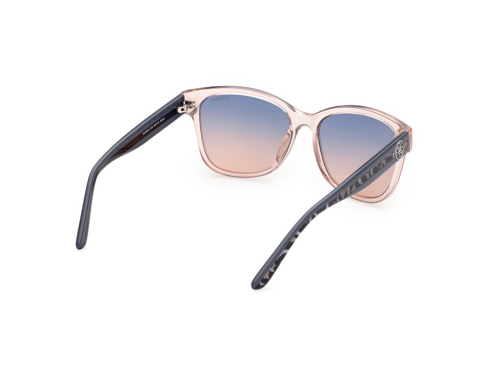 Occhiali da sole Guess GU7823 (57W) colore beige lucido forma quadrato lenti blu grad.