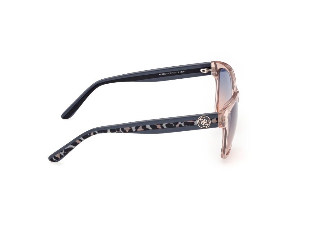 Occhiali da sole Guess GU7823 (57W) colore beige lucido forma quadrato lenti blu grad.