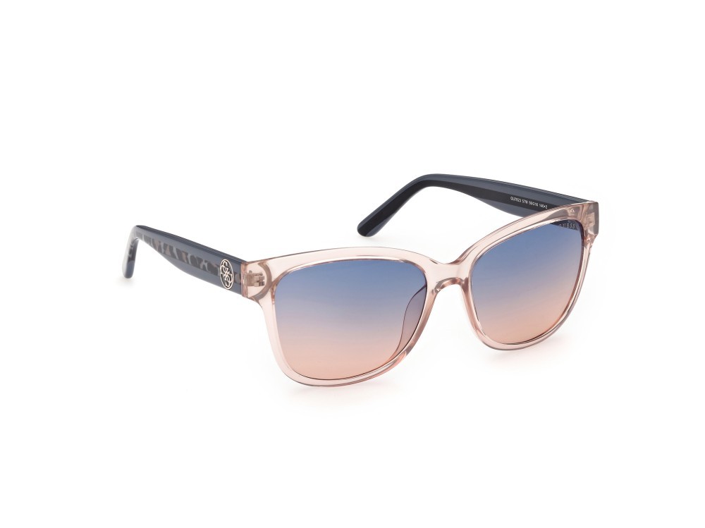 Occhiali da sole Guess GU7823 (57W) colore beige lucido forma quadrato lenti blu grad.