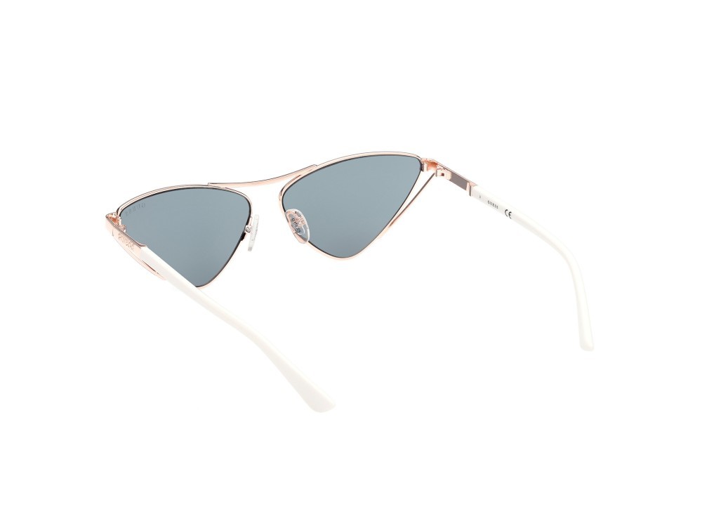 Occhiali da sole Guess GU7826 (28N) colore oro rosè lucido  forma cat eye lenti verde