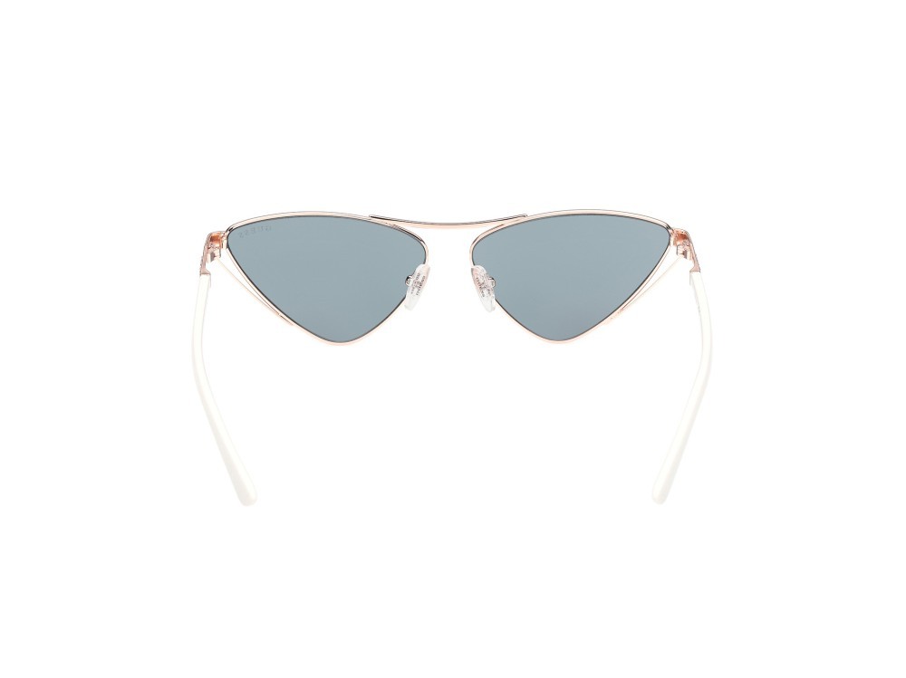 Occhiali da sole Guess GU7826 (28N) colore oro rosè lucido  forma cat eye lenti verde
