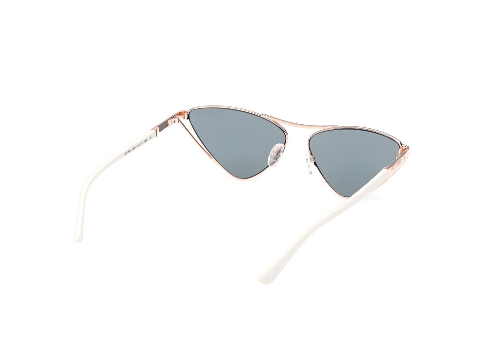 Occhiali da sole Guess GU7826 (28N) colore oro rosè lucido  forma cat eye lenti verde