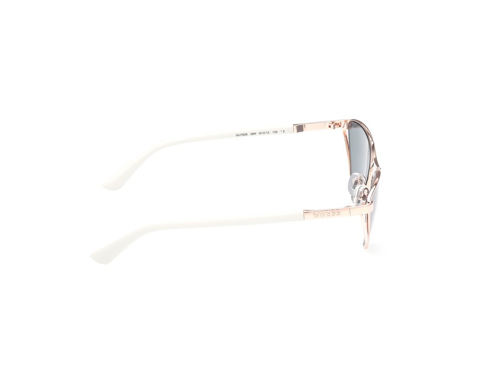 Occhiali da sole Guess GU7826 (28N) colore oro rosè lucido  forma cat eye lenti verde