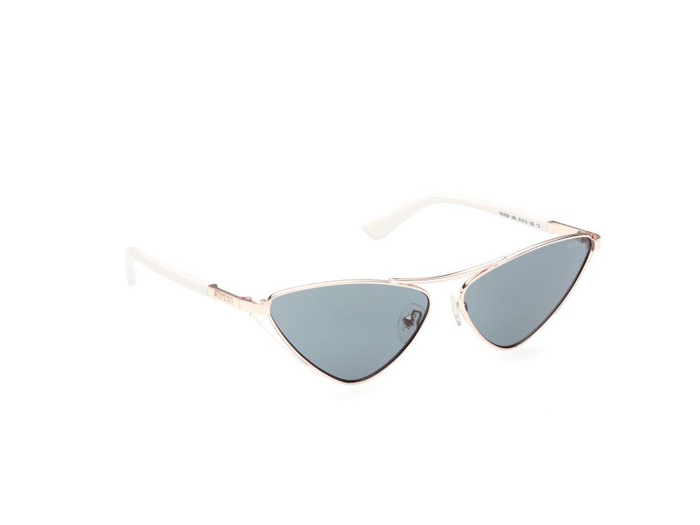 Occhiali da sole Guess GU7826 (28N) colore oro rosè lucido  forma cat eye lenti verde