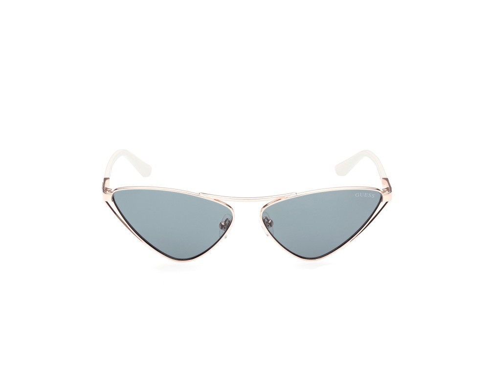 Occhiali da sole Guess GU7826 (28N) colore oro rosè lucido  forma cat eye lenti verde