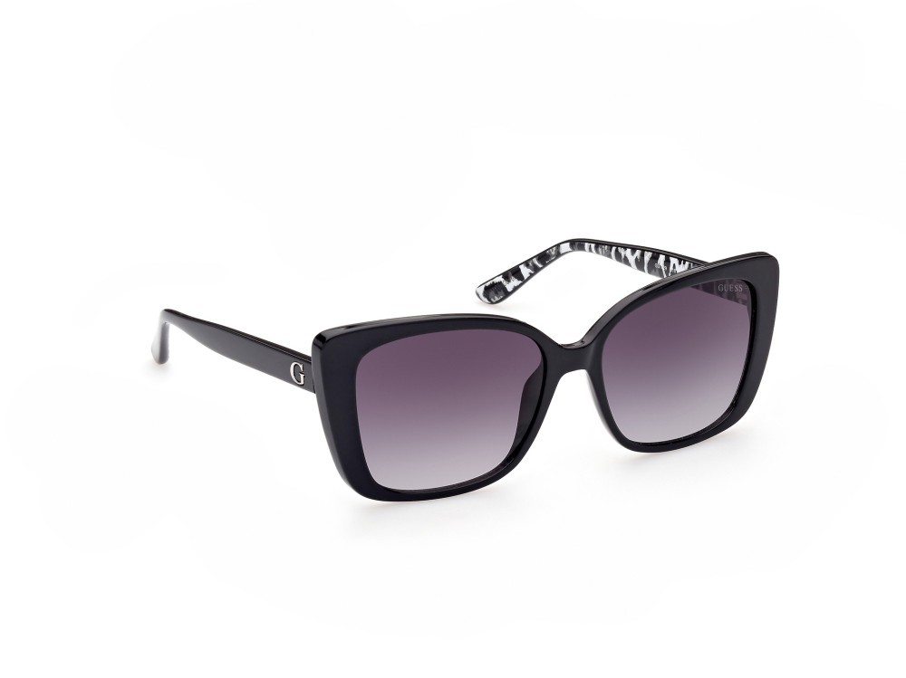 Occhiali da sole Guess GU7829 (01B) colore nero lucido forma quadrato lenti fumo grad.