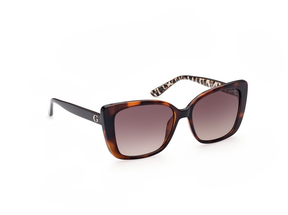 Occhiali da sole Guess GU7829 (52F) colore avana scura forma quadrato lenti marrone grad.