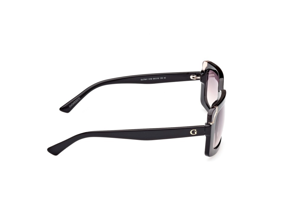 Occhiali da sole Guess GU7841 (01B) colore nero lucido forma rettangolare lenti fumo grad.