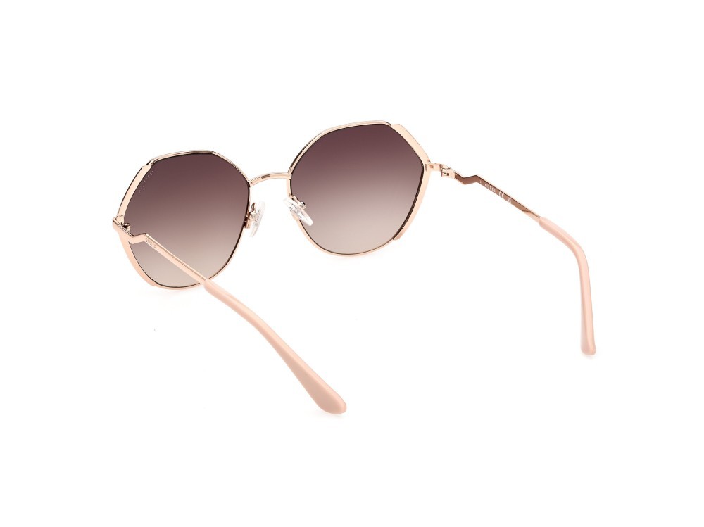 Occhiali da sole Guess GU7842 (28F) colore oro rosè lucido  forma geometrico lenti marrone grad.