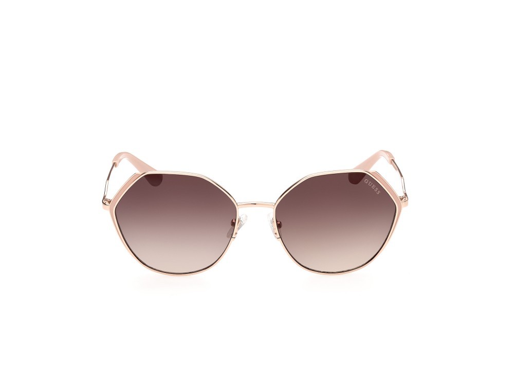Occhiali da sole Guess GU7842 (28F) colore oro rosè lucido  forma geometrico lenti marrone grad.