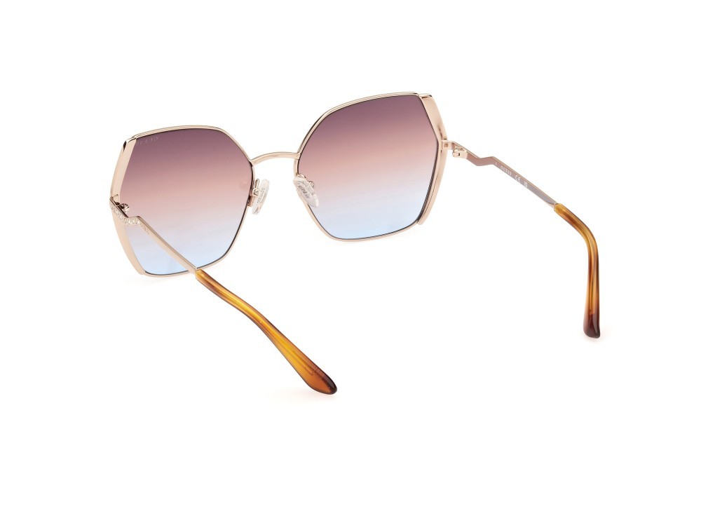 Sonnenbrillen Guess GU7843-S (33F) farbe oro  form geometrisch gläser azzurro viola sfumato
