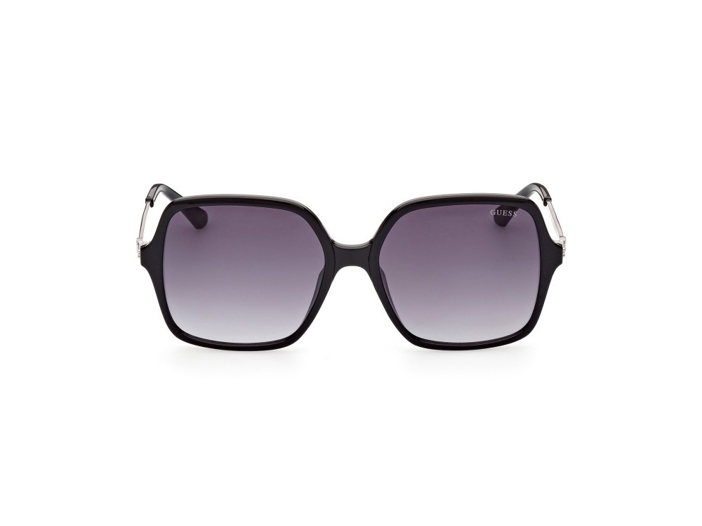 Occhiali da sole Guess GU7845 (01B) colore nero lucido forma quadrato lenti fumo grad.