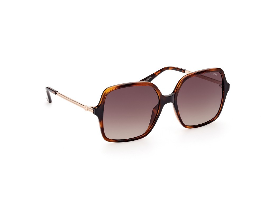 Occhiali da sole Guess GU7845 (52F) colore avana scura forma quadrato lenti marrone grad.