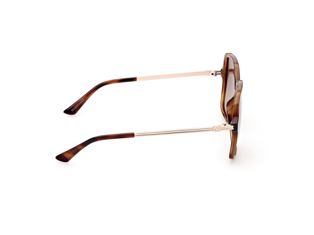 Occhiali da sole Guess GU7845 (53H) colore avana bionda forma quadrato lenti marrone polar.