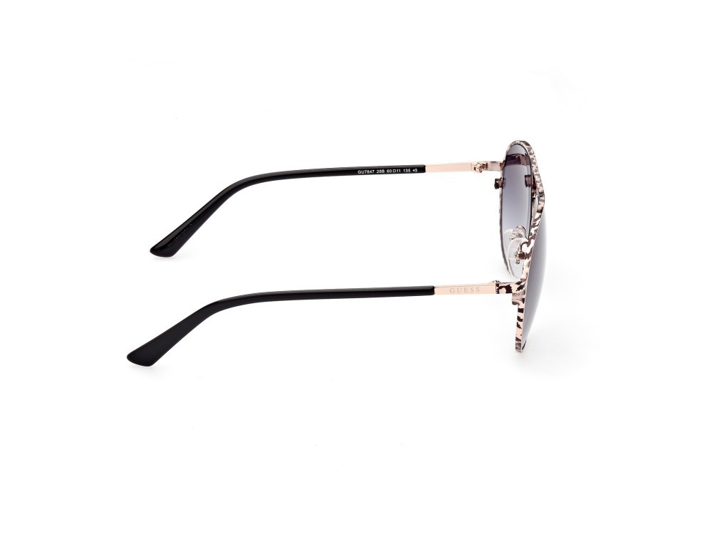 Occhiali da sole Guess GU7847 (28B) colore oro rosè lucido  forma aviator lenti fumo grad.
