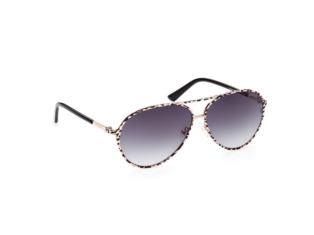 Occhiali da sole Guess GU7847 (28B) colore oro rosè lucido  forma aviator lenti fumo grad.