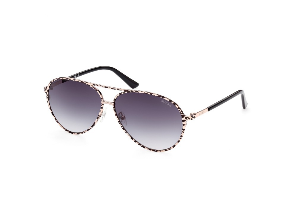 Occhiali da sole Guess GU7847 (28B) colore oro rosè lucido  forma aviator lenti fumo grad.