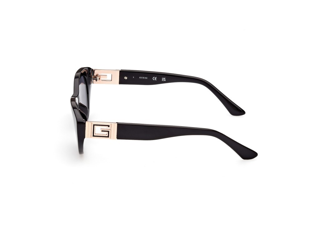 Occhiali da sole Guess GU7849 (01A) colore nero lucido forma ovale lenti fumo 