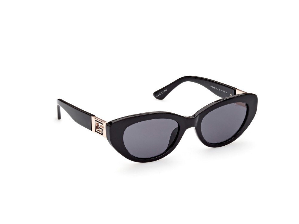 Occhiali da sole Guess GU7849 (01A) colore nero lucido forma ovale lenti fumo 