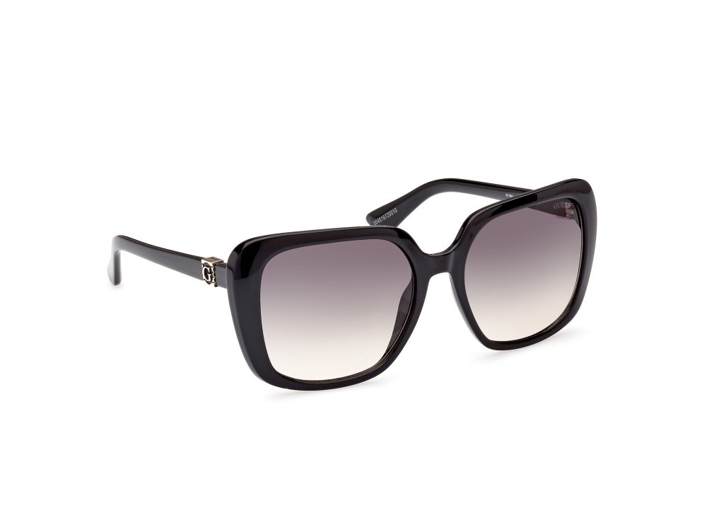 Occhiali da sole Guess GU7863 (01B) colore nero lucido forma quadrato lenti fumo grad.